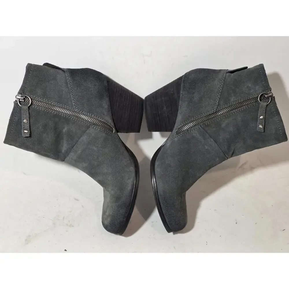 otbt bootie ankle boots booties leather women's shoes zip up sz 8.5